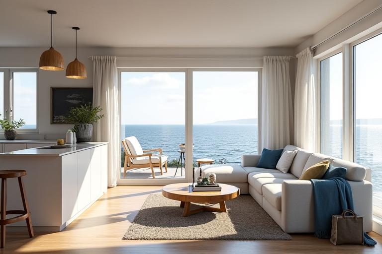 Lyst og rummeligt sommerhus med havudsigt