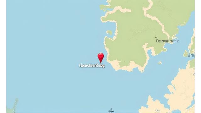 Kort over Blåvand, der viser Anker Ferieboligs kontoradresse